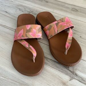 REEF Hibiscus Cusion Sol sandals Size 8